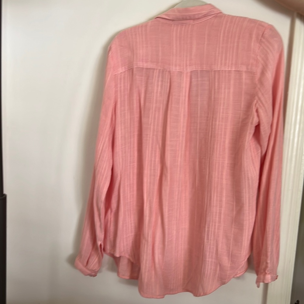 Anthropologie cloth and stone coral button down shirt
